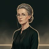 KI-generiertes Porträt der KI-Agentin Giesela (Buchhaltung)