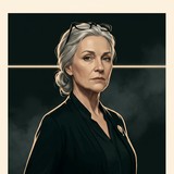 KI-generiertes Porträt der KI-Agentin Editha (Buchlektorat)