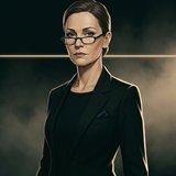 KI-generiertes Porträt der KI-Agentin Christl (Dokumente Recht)